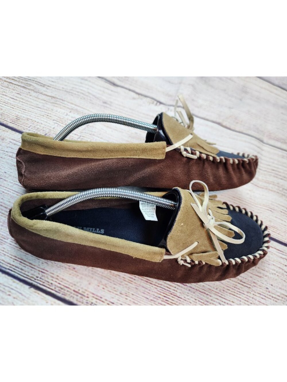 O'Hanlon Mills Carragn Kerry Fringe Leather Suede Moccasins Men Size 11 Heritage - Picture 9 of 9